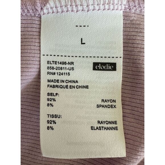 Elodie Women's Lavender Tie-Front Bodysuit Blouse Size L Casual Spring - Picture 4 of 6